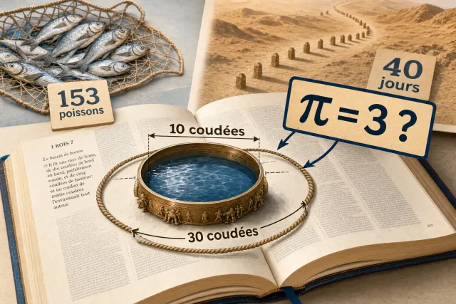 Les nombres de la Bible : 40, 153 et π - Significations et mathématiques