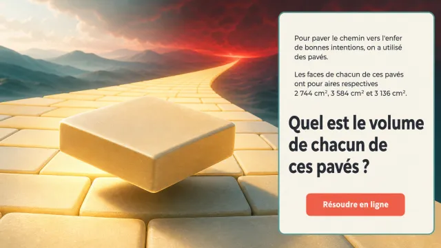 Le pavé mystérieux - Problème de maths