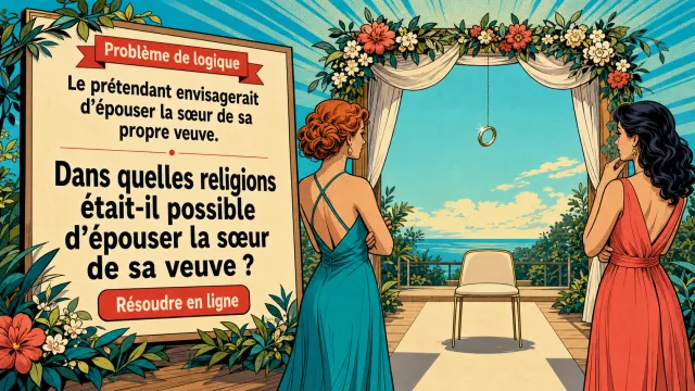 Pourquoi ne peut-on pas épouser la sœur de sa veuve ? - Énigme logique