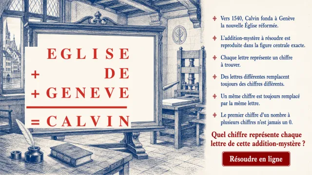Problème de maths : L'addition mystérieuse de Calvin - Cryptarithme