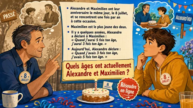 Langages-âges : une enigme mathématiques sur les ages de deux personnages