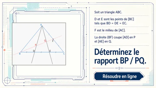 Rapport à trouver : géométrie du triangle | Tangente
