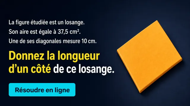 Le losange : défi géométrique quadrilatère | Tangente