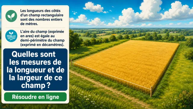 Problème : aire égale au demi-périmètre | Tangente