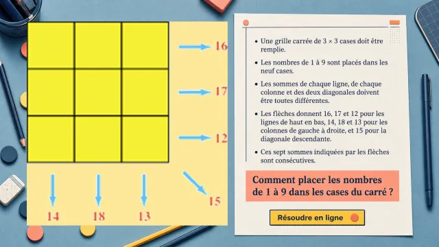 Carré anti-magique aux sommes consécutives | Tangente