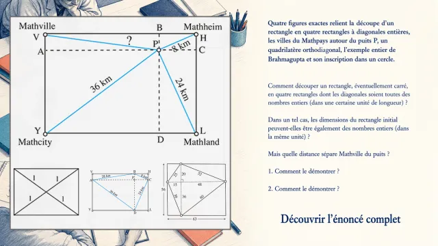 Couper des rectangles en quatre | Tangente