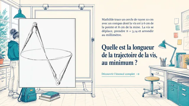 Le compas de Mathilde : problème de géométrie | Tangente