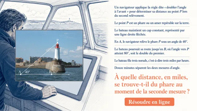 Doubler l'angle a l'avant : navigation maritime | Tangente