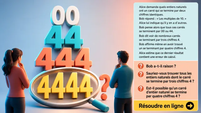Affaire de logique - Que de 4 ! : défi mathémati… | Tangente