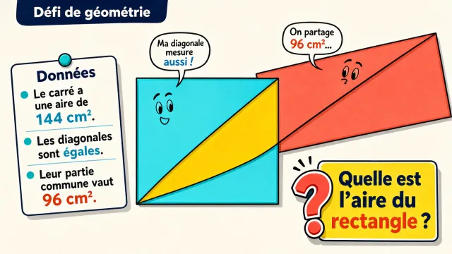 Le carré et le rectangle : défi géométrique | Tangente