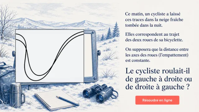 Dans quel sens le vélo roulait-il ? | Tangente