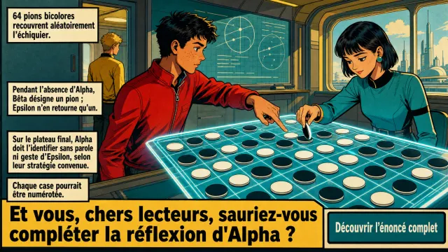 Histoire sans parole : coder un message sur un échiquier | Tangente