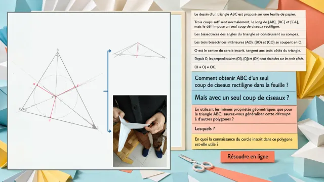 Découper un triangle d'un seul coup de ciseaux | Tangente