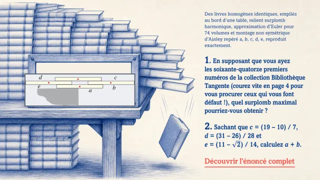 Empilez vos Bibliothèque Tangente... sans les faire choir !