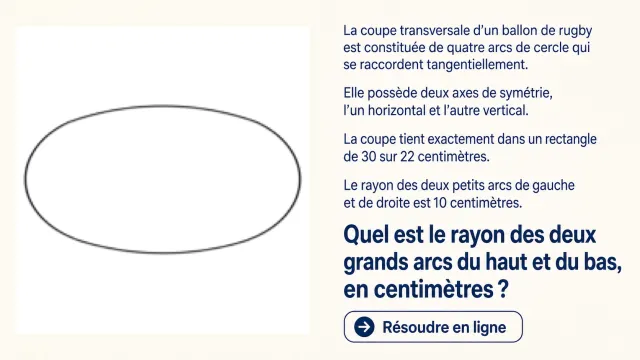 Problème géométrique : le ballon de rugby | Tangente