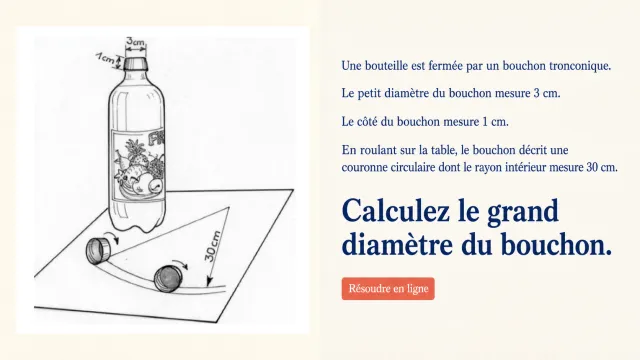 Tour bouchon : géométrie tronconique | Tangente