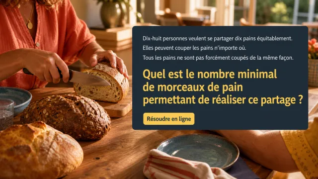 Pas de pain perdu : partage optimal | Tangente
