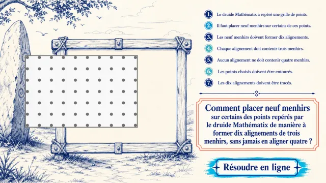 Casse-tête gaulois – 9 menhirs, 10 alignements | Tangente