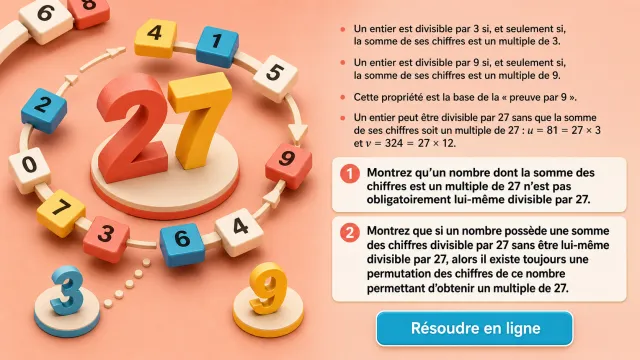 La preuve par 27 : au-delà du 9 | Tangente