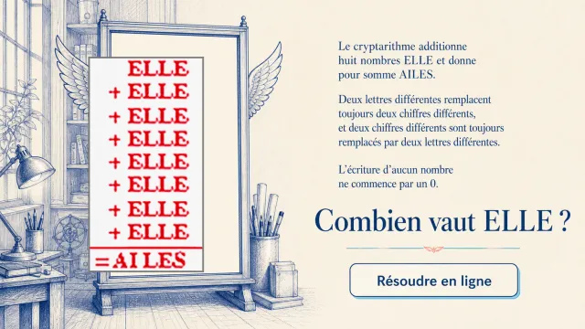 Cryptarithme : Elles ont des ailes, énigme math | Tangente