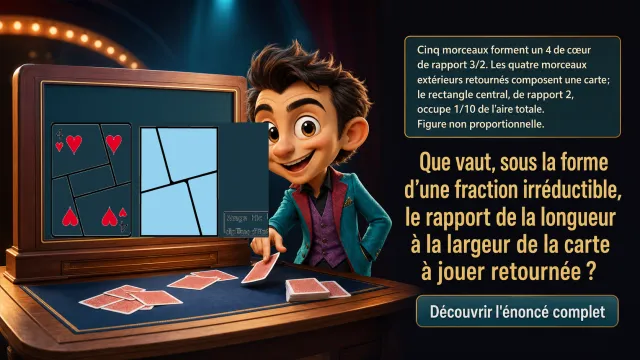 Les cartes du mage Hic : calculer un rapport de dimensions | Tangente