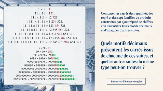 Des carrés faciles à retenir : repunités | Tangente