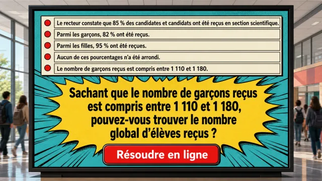 Problème : Les bacheliers — taux de réussite | Tangente
