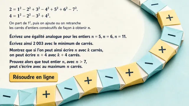Plus ou moins carré : défi mathématique | Tangente