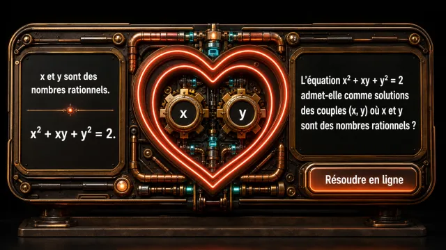 Couples rationnels : l'équation x²+xy+y²=2 | Tangente