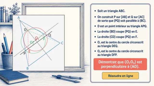 Deux perpendiculaires : problème de géométrie | Tangente