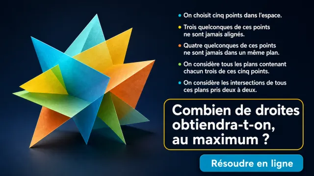 Problème : cinq points et des plans dans l'espace | Tangente