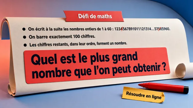Un bon barreur : maximiser un nombre en barrant 100 chiffres
