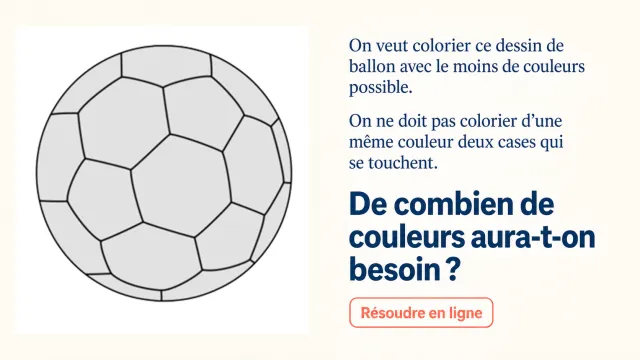 Le ballon de foot : combien de couleurs pour le colorier ? | Tangente