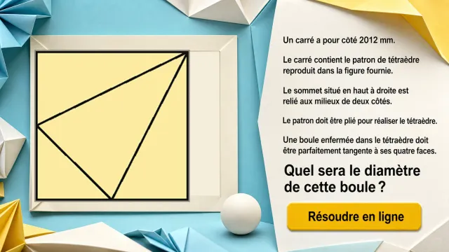 Une boule parfaitement inscrite dans un tétraèdre | Tangente