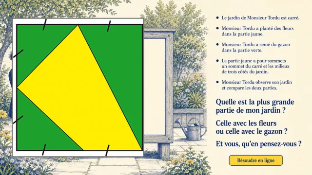 Le jardin de M. Tordu : problème d'aires | Tangente