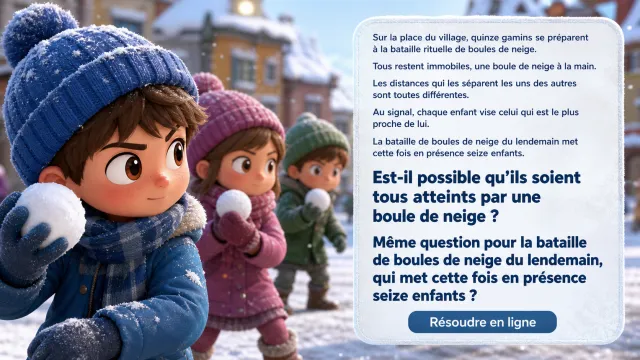Bataille de boules de neige : plus proche voisin | Tangente