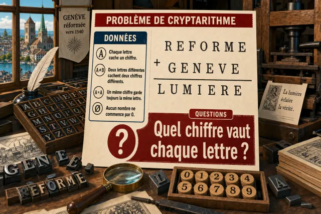 Problème de maths : L'addition mystérieuse de Calvin