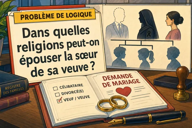 Probleme de logique : religion et mariage
