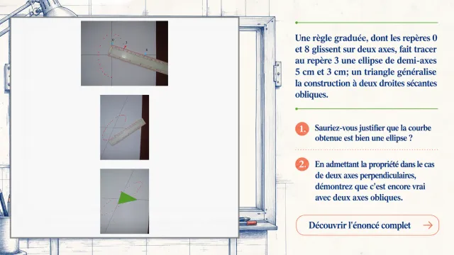 Construire des ellipses à la main | Tangente