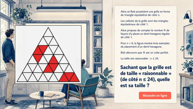 Grille triangulaire et demi-hexagones | Tangente