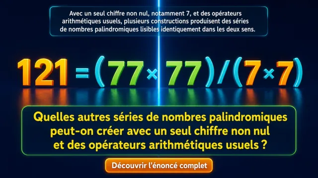 Motifs numéraux symétriques : curiosités arithmétiques