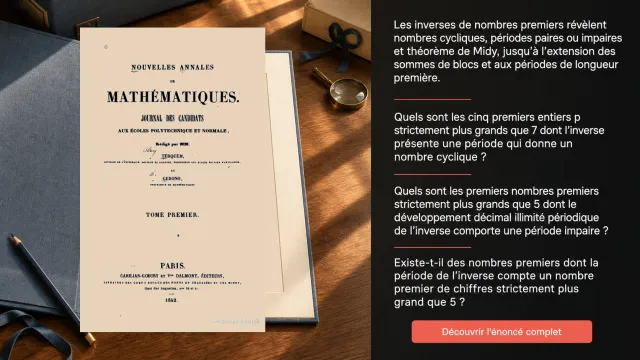 Les divisions de Midy : nombres cycliques et décimales | Tangente