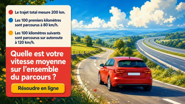 Vitesse moyenne : piège classique en maths | Tangente