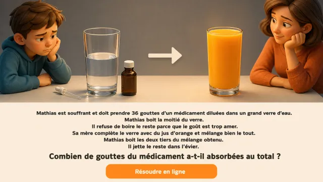 Problème : le médicament | Tangente