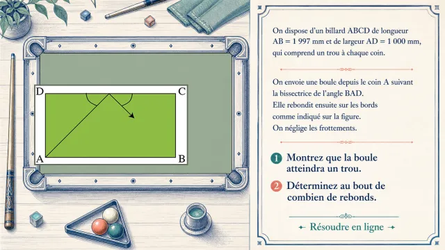 ♦♦ Le billard