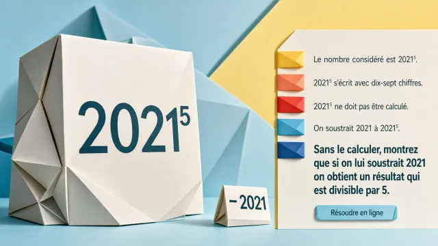 Un très grand nombre : divisibilité par 5 | Tangente