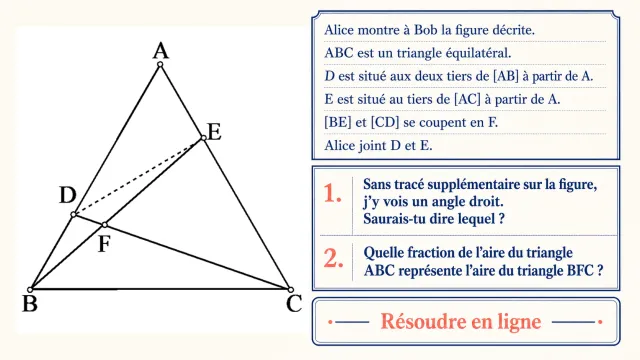 Affaire de logique : couper un triangle en trois | Tangente