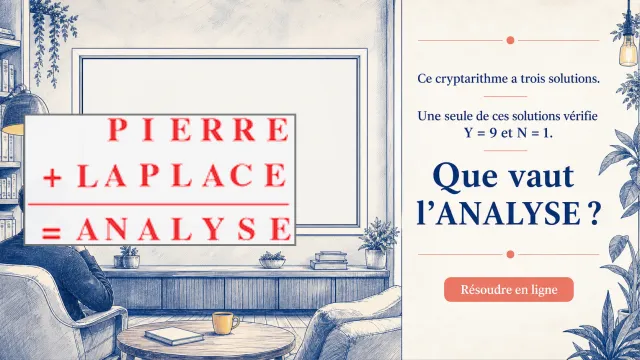 Un peu d'analyse : cryptarithme ANALYSE | Tangente