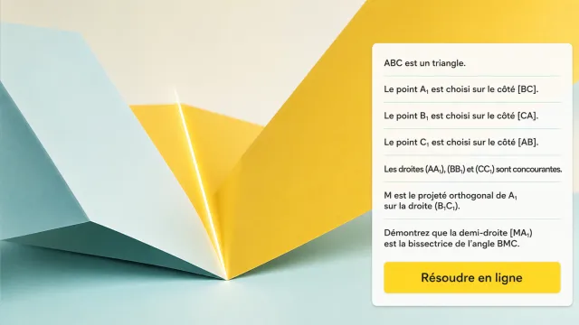 ♦♦♦ Une bissectrice inattendue