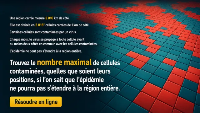 Problème : l'épidémie sur grille | Tangente